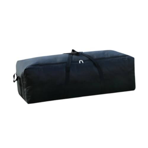 Camping Equipment Storage Bag Large Duffel Bag Large Capacity Black Portable Handbag Luggage Bag Carry Bag for Fishing Gym, Black, 100L