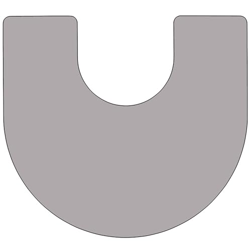 Flash Furniture 60''W x 66''L Horseshoe Grey Thermal Laminate Activity Table - Height Adjustable Short Legs