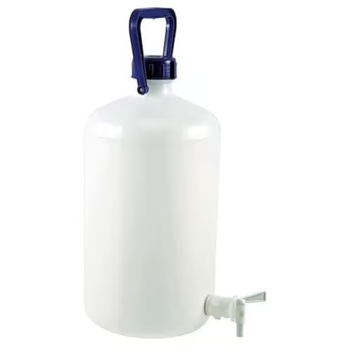 Carboy,10 L,425 mm H,White