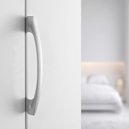 Gedotec Furniture Handles Made of high-Quality Metal | SOMANA | 2 Pieces - Furniture Handles Silver matt Anodized | Cabinet Handles Dimensions: 60 x 213 mm