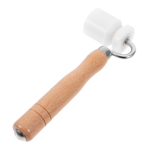 Lurrose Rodillo para Empapelar con Mango de Madera de Haya Herramienta de Presión para Costuras y Esquinas Rodillo Suavizador de Paredes con Rodamiento para Acabado Sin Burbujas