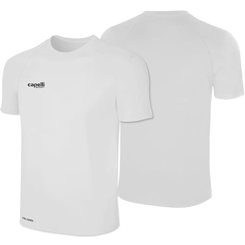 Capelli Sport Men's Workout Top, Short Sleeve Crew Neck Exercise Training Jersey