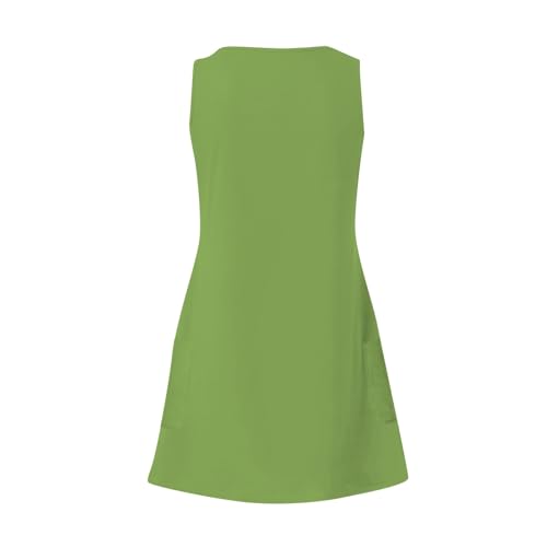 Image of Summer Dresses for Women 2026 Casual V Neck Sleeveless Sundresses Boho Beach Tank Dresses with Pockets