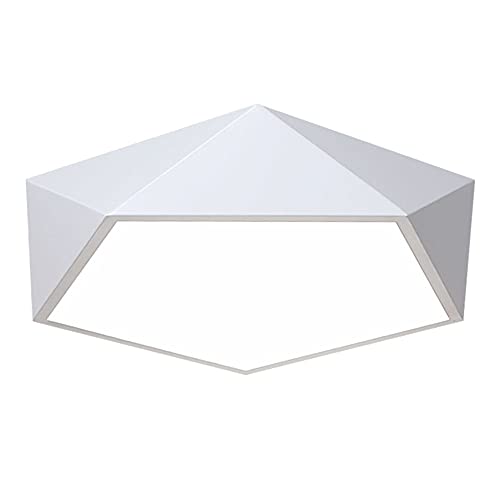 Plafonnier LED nordique blanc de 40cm pour salon et chambre moderne