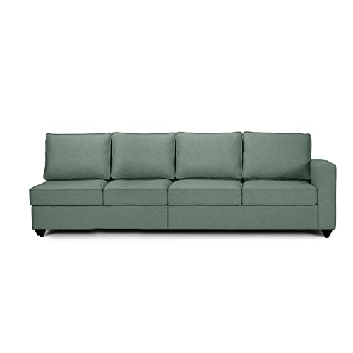 Image of Wakefit Sofa Set | 3 Year Warranty | Sofa 3 Seater, 3 Seater Sofa for Living Room, Wooden Sofa Set, 4 Seater + Left Aligned, Sofa for Living Room - Napper(Omega : Green)