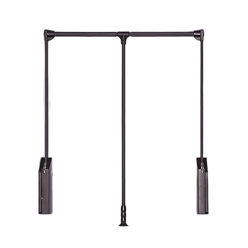 Barre de penderie relevable et système de rangement de vêtements réglable