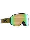 Anon M4 Zylindrische Brille + Bonuslinse + MFI® Gesichtsmaske, Rahmen: grün, Linse: Wahrnehmen variabel grün (22% / S2), Ersatzlinse: Perceive Cloudy Pink (53% / S1)