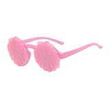 Amosfun Gafas de Fiesta Temática Oceánica, Gafas de Sol Decorativas de Concha en Color Rosa Brillante, Accesorio Divertido para Cumpleaños y Baile de Disfraces, Diseño Ligero y Resistente