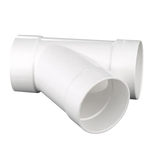3" PVC 45 Degree Wye DWV Sanitary Y-TEE Street Drain Waste white by DONWAER - Used condition - Image 7