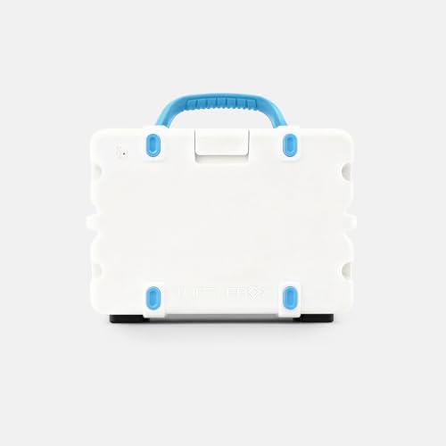 Image of Turtlebox Original Gen 3: Portable Outdoor Bluetooth Speaker - Ultra-Loud (120dB), Waterproof (IP67), Rugged, Impact-Resistant, 3-Day Battery | Party Mode Unlimited Pairing Stereo, White /Electric Blue