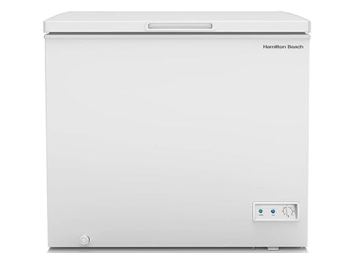 Hamilton Beach, Chest Deep Freezer, 7 Cu. Ft. Capacity, Adjustable Thermostat-Removable Vinyl Coated Wire Basket-Easy Defrost Drain, White on Fridge.com
