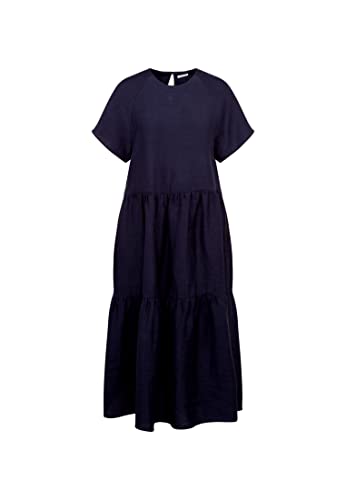 Seidensticker Damen Regular Fit Blusenkleid Kurzarm Kleid, Dunkelblau, 46