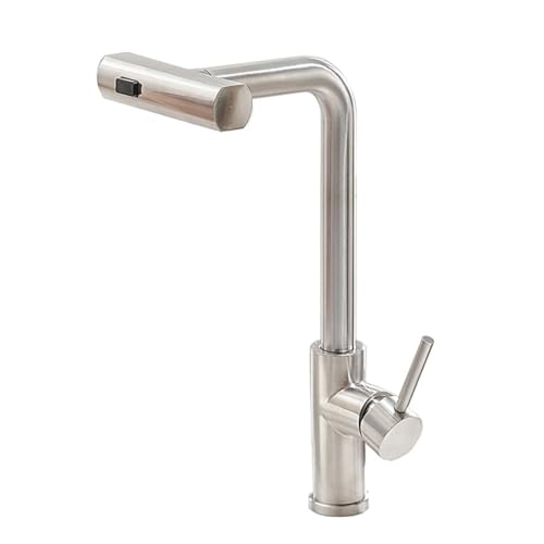 Installation facile pour ce robinet de cuisine en nickel brossé à débit d'eau élevé