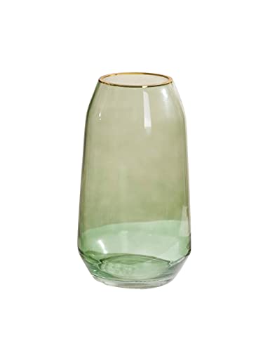 Image of Nestasia Green Clear Glass Flower Vase