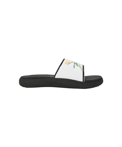 PUMA Mens Softride Slide Super Black-White-Pure Green - Image 4