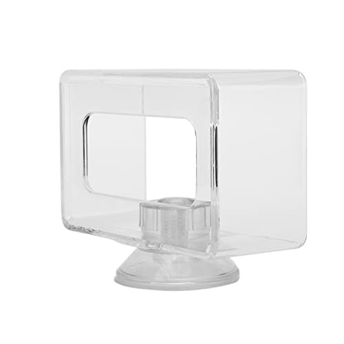 Aquarium Feeding Antifloating Fish Food Feeder Keep Water Quality Tidy Easy to Install Ideal for All Fish Enthusiasts Acrylic (Large size 10 * 16cm)