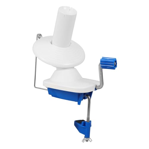 HOMSFOU Wool Winding Machine Wool Yarn Cone Ball Winder Operated Knitting Spinning Rotate Fiber Winders Yarn Winder for Crocheting Twist Yarn Spinner Crochet Yarn Bobbins Hand Blue