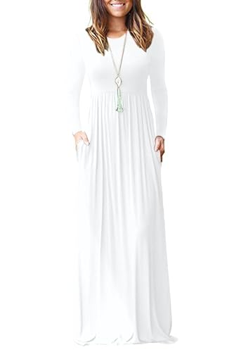 AUSELILY Maxi Dress for Women Casual Long Sleeve...