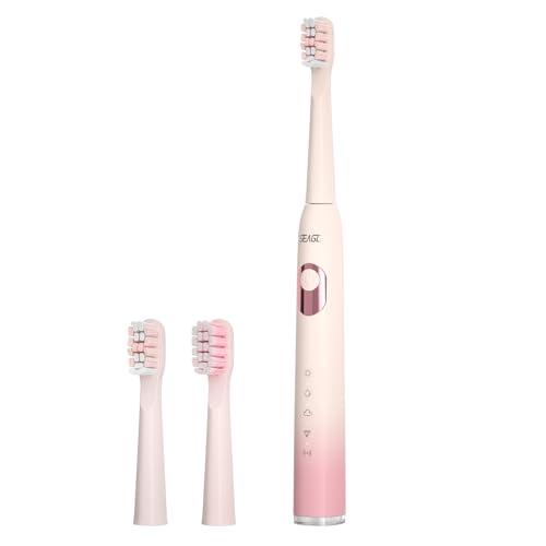 Image of Seago Electric Toothbrush, Rechargeable Electric Toothbrush with 2 Brush Heads, 40,000 VPM, 5 Cleaning Modes with Teeth Whitening, 30 Day Battery Life - Ideal for Adults and Children, SG-2303