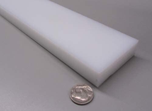 White HDPE (High Density Polyethylene) Rectangular Bar .750