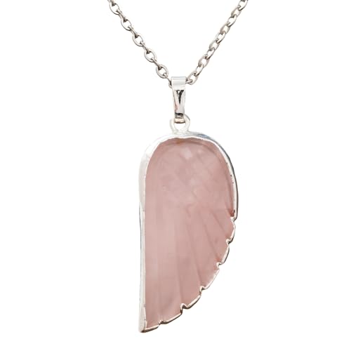 Pendentif ailes en pierre naturelle TQHGM, création exclusive en minéraux véritables pour femme