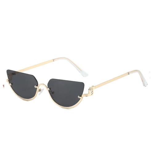 Lunettes de soleil rétro punk à demi-cercle pour éliminer l'éblouissement