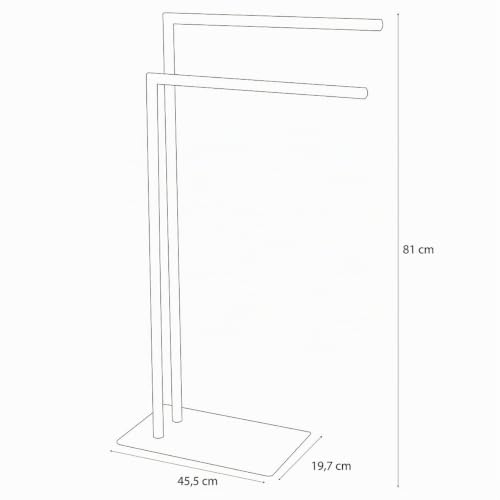 Toallero independiente con barras dobles ventiladas y base estable de suelo 6