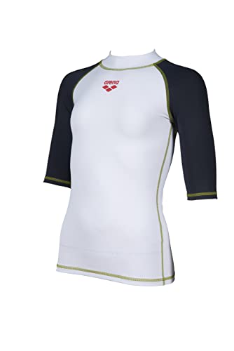 ARENA Girls' Standard Short Sleeves Rash Vest, Swim Shirt with Uv Sun Protetion