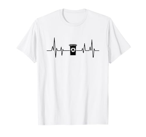 Heartbeat ECG Collecteur de déchets Collecteur de déchets T-Shirt