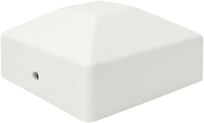 Nuvo Iron 4-in x 4-in White Rigid Plastic Pyramid Post Cap- Pack of 24