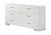 Felicity 6-Drawer Dresser Glossy White