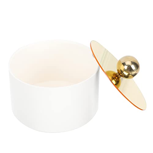 Minkissy Plastic Containers Candy Jar Acrylic Candy Dish Cookie Jar Biscuit Decorative Sugar Bowl Jewelry Storage Box with Lid for Home Party Decor White Jars