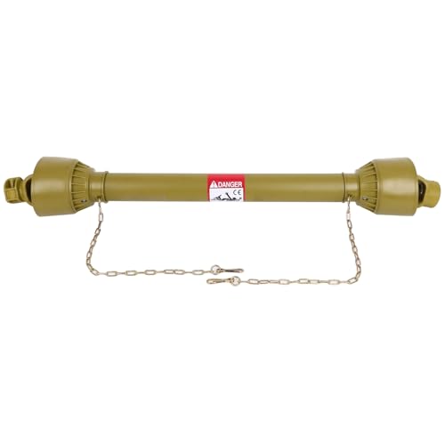 ECCPP PTO Shaft 39-63 PTO Shaft Fit for Bush Hog Finish Mower Tractor Tractor 1-3/8 PTO Drive Shaft 6 Splines End Round End PTO Driveline Shaft Series 4 PTO Shaft without Slip Clutch (Yellow)