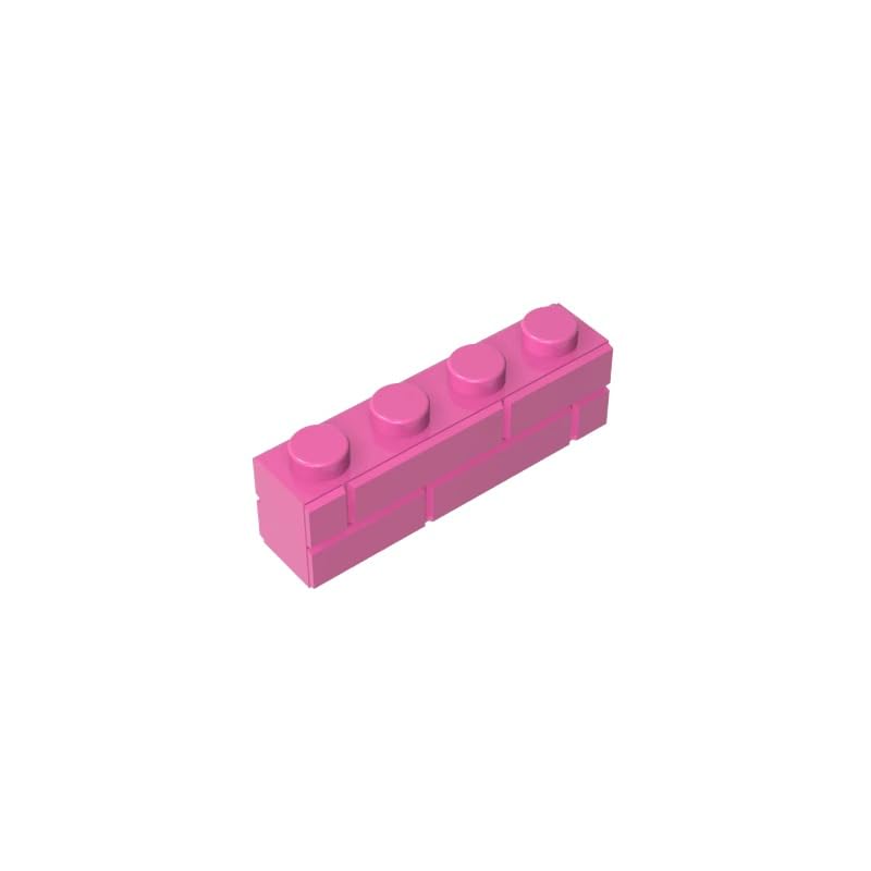 Gobricks 15533 Basic Bricks Brick Special 1x4 with Masonry Brick Profile 50 Pieces GDS-632 Compatible with Lego Building Blocks Color:Dark Pink โ image 1