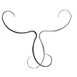 TEMPNAP Joyería para Perforación de Nariz y Tabique Nasal Bigote 2 Anillos en Acero Inoxidable Plata Tamaño 16 X 62 MM para Hombres y Mujeres Estilo Moderno