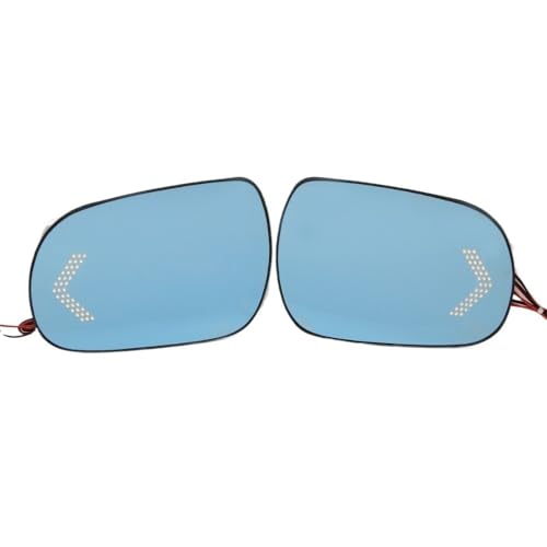 Rétroviseur extérieur bleu haut de gamme avec base et clignotant pour Alphard