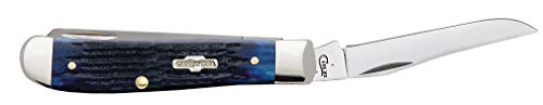 Image of Case WR XX Pocket Knife Blue Jigged Bone Mini Trapper Item #2838 - (6207 SS) - Length Closed: 3 1 /2 Inches