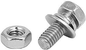 M5 x 50mm (5 cm) Stainless Steel Hex Head bolt,nut & washer 202 Grade - 5 Nos