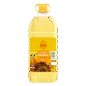 Aceite de girasol refinado 0,2º Hacendado Garrafa 5 L Pack 2