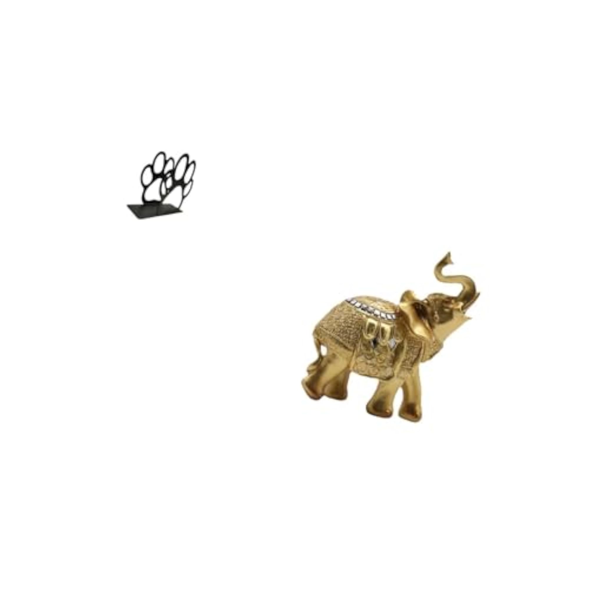 Animal Paw Elephant Tissue Organizer Decorative Resin Sculpture