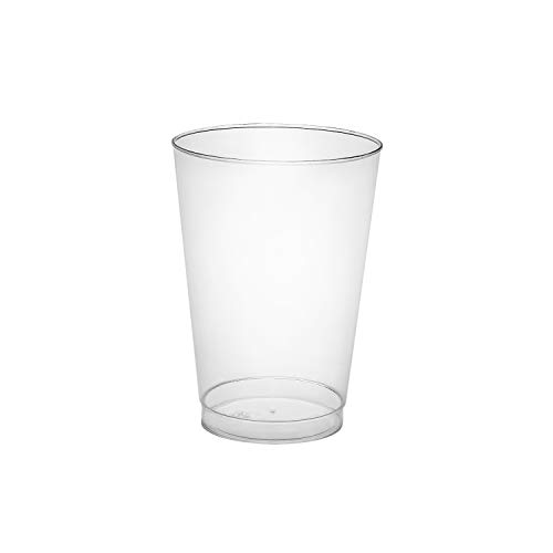 Party Essentials Disposable Hard Plastic Drinking Cups/Party tumblers/Pint Glasses, 12 oz, 60-Count, Clear