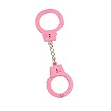 ChungLong0593 Creative Mini Artificial Metal Handcuff Keychain Pendant Fun Funny Accessories Women's Personality Jewelry Party Gifts-pink