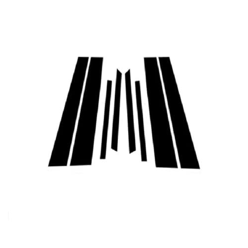 Embellecedores de columna para BMW X6 F16 (2015-2019): Juego de 8 pegatinas de pilar