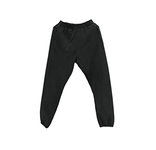 Pantalon de survêtement coton velours unisexe avec poche zippée taille 34-37 solide