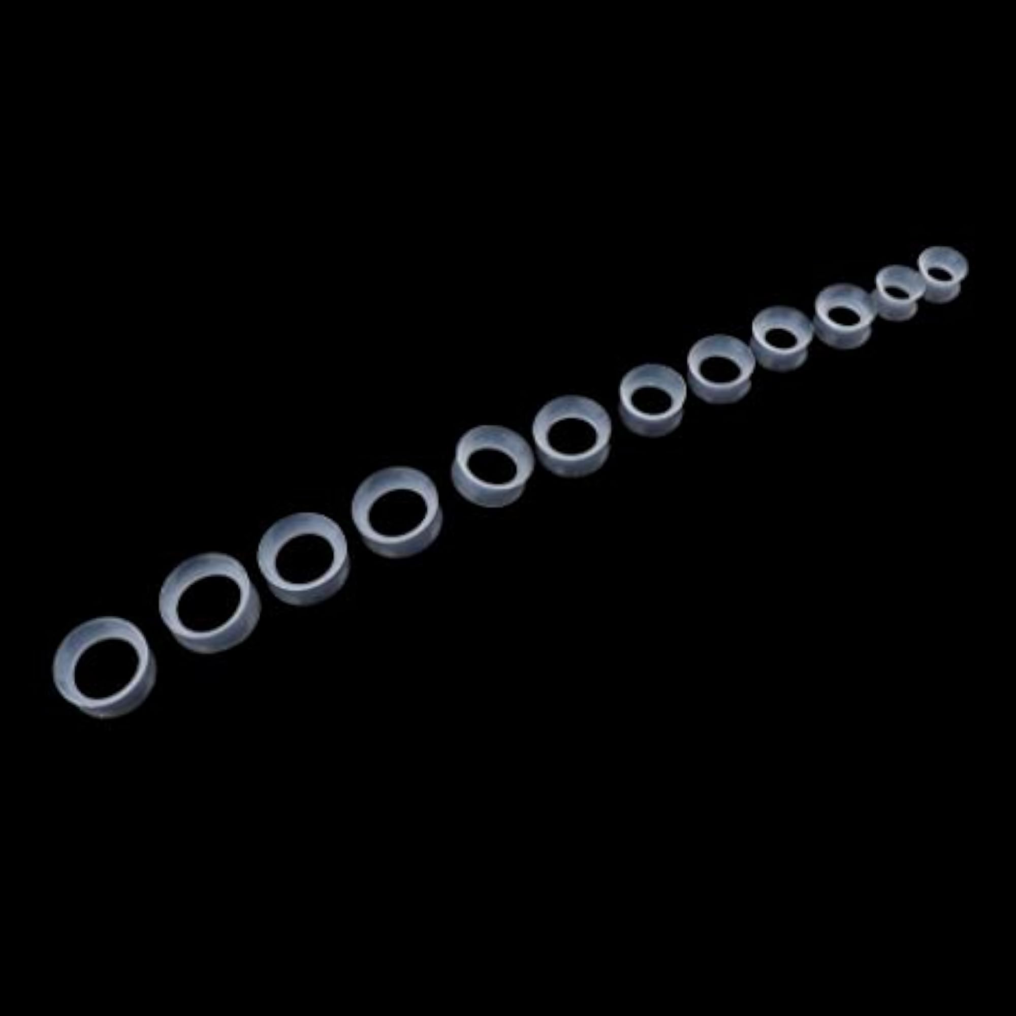 7 Pairs Flexible Silicone Ear Gauges Thin Soft Plugs