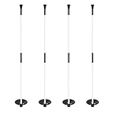 KINGTOP 3フィートゴルフフラッグスティック – ボールレトリバーベース付き2ピースデザイン、アルミニウムジョイント付きグラスファイバーポール、8x6フラッグに対応 – 裏庭でのパッティンググリーンの練習用 4個パック