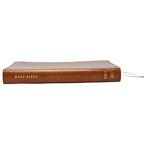 Net Bible, Thinline Large Print, Leathersoft, Brown, Comfort Print: Holy Bible