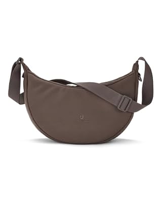 Johnny Urban Borsa a Tracolla Donna e Uomo Marrone - Ally Medium - Borsa Mezzaluna - Crossbody Moon Bag - Marsupio Rotonda con Tracolla Regolabile - Idrorepellente