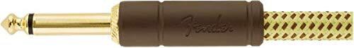 Fender Deluxe Series Instrument Cable, Straight/Angle, Tweed, 10Ft #TOP1