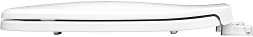 BEMIS 1800EC 000 Plastic Toilet Seat with Easy Clean & Change Hinges, ELONGATED, White